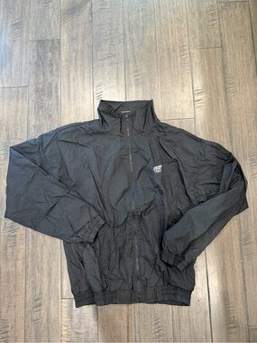 JC Penny Team USA Olympics Windbreaker Jacket Vtg 90s Black Nylon (Medium)